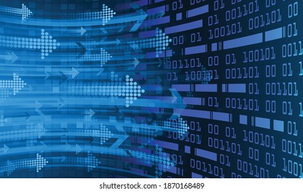 arrow cyber circuit future technology concept background