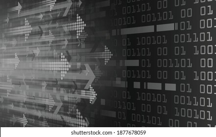 fondo de concepto de tecnología futura del circuito de la flecha