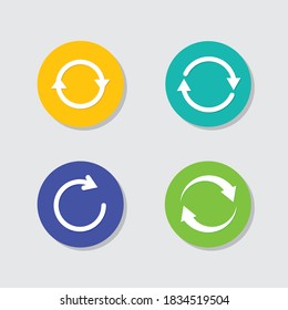 arrow cycle set,icon,symbol and vector,Can be used for web, print and mobile