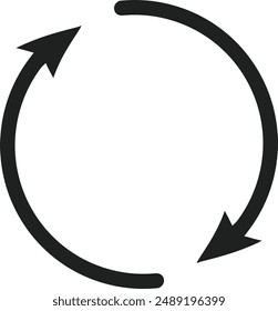 Arrow cycle sign, Refresh icon, Rotate Icon, arrow circle round