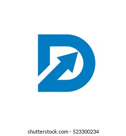 Arrow D Letter Vector Logo Template Illustration Design. Vector EPS 10.