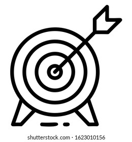 Arrow and Dart Board Design, Expedition and Camping Target Concept Vector Icon Design