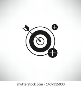 arrow and dart for financial target concept