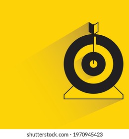 arrow dart with shadow yellow background