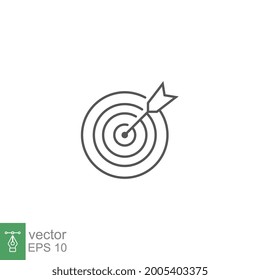 arrow and dartboard in accuracy, accurate shot and perfect focus. symbol of target icon solid, goal strategy, mission. Modern flat design concept. Vector illustration Design on white background EPS 10