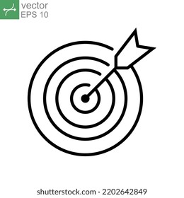 flecha y pizarra con precisión, disparo preciso y enfoque perfecto. símbolo del icono de destino sólido, estrategia de objetivo, misión. Concepto moderno de diseño plano. Ilustración del vector Diseño sobre fondo blanco EPS 10