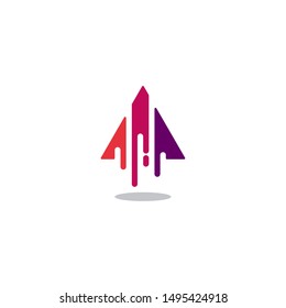 arrow dash up colorful design