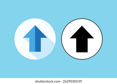 Up Arrow Dashboard Icons, flat up arrow icon, arrow pointing up vector, upload arrow icon