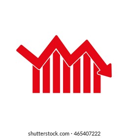 arrow data infographic icon. Isolated and flat illustration. Vector graphic