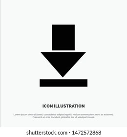 Arrow, Dawn, Download solid Glyph Icon vector