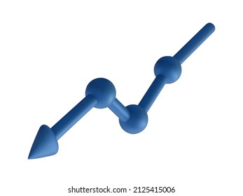 Arrow for decreasing progress on white background. Vector illustration