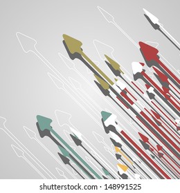 Arrow design background, dynamic illustration.