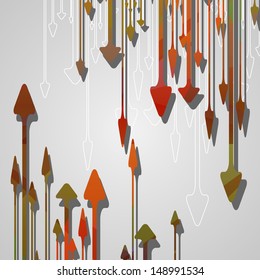 Arrow design background, dynamic illustration.