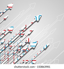 Arrow design background, dynamic illustration.