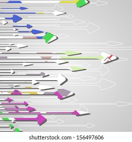 Arrow design background, dynamic illustration.