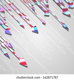 Arrow design background, dynamic illustration.