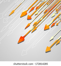 Arrow design background, dynamic illustration.
