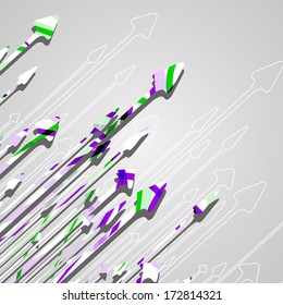 Arrow design background, dynamic illustration.