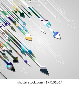 Arrow design background, dynamic illustration.