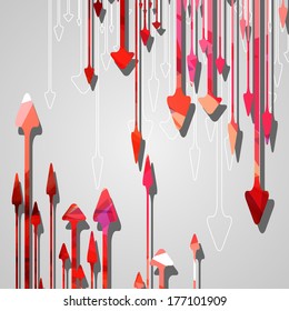 Arrow design background, dynamic illustration.
