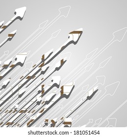 Arrow design background, dynamic illustration.