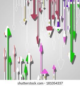 Arrow design background, dynamic illustration.