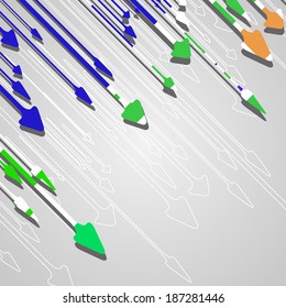 Arrow design background, dynamic illustration.