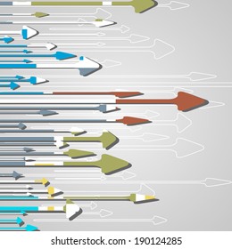 Arrow design background, dynamic illustration.