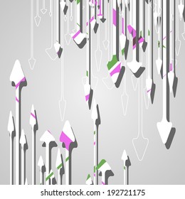 Arrow design background, dynamic illustration.