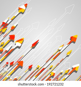 Arrow design background, dynamic illustration.