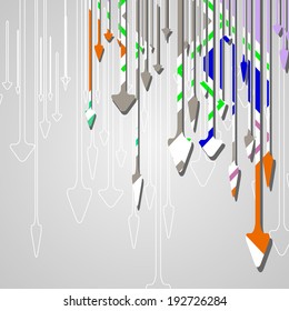 Arrow design background, dynamic illustration.
