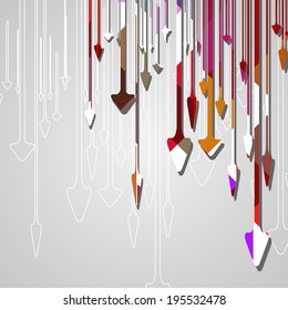 Arrow design background, dynamic illustration.