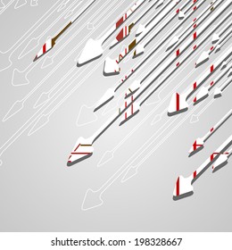 Arrow design background, dynamic illustration.