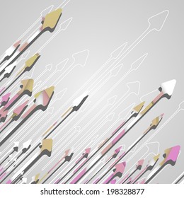 Arrow design background, dynamic illustration.