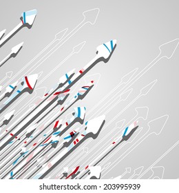 Arrow design background, dynamic illustration.