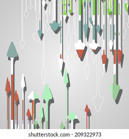 Arrow design background, dynamic illustration.