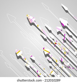 Arrow design background, dynamic illustration.