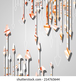 Arrow design background, dynamic illustration.