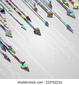Arrow design background, dynamic illustration.