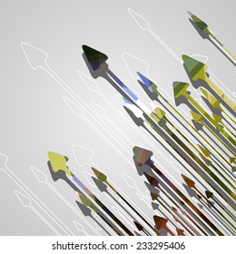Arrow design background, dynamic illustration.
