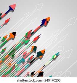 Arrow design background dynamic illustration.