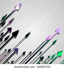 Arrow design background dynamic illustration.