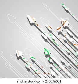 Arrow design background dynamic illustration.