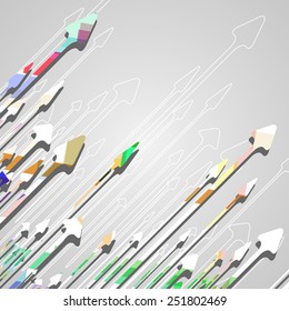 Arrow design background dynamic illustration.