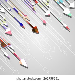 Arrow design background dynamic illustration.