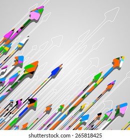Arrow design background dynamic illustration.
