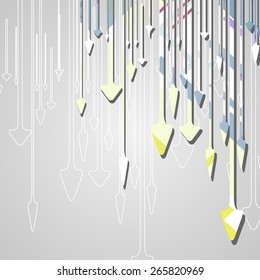 Arrow design background dynamic illustration.