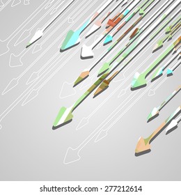 Arrow design background, dynamic illustration.