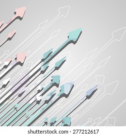 Arrow design background, dynamic illustration.