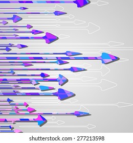 Arrow design background, dynamic illustration.